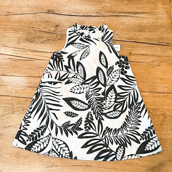 NWT! Janie & Jack Tropical Leaf Island Vacation Print Sleeveless Dress, Size 4T - Picture 1 of 4